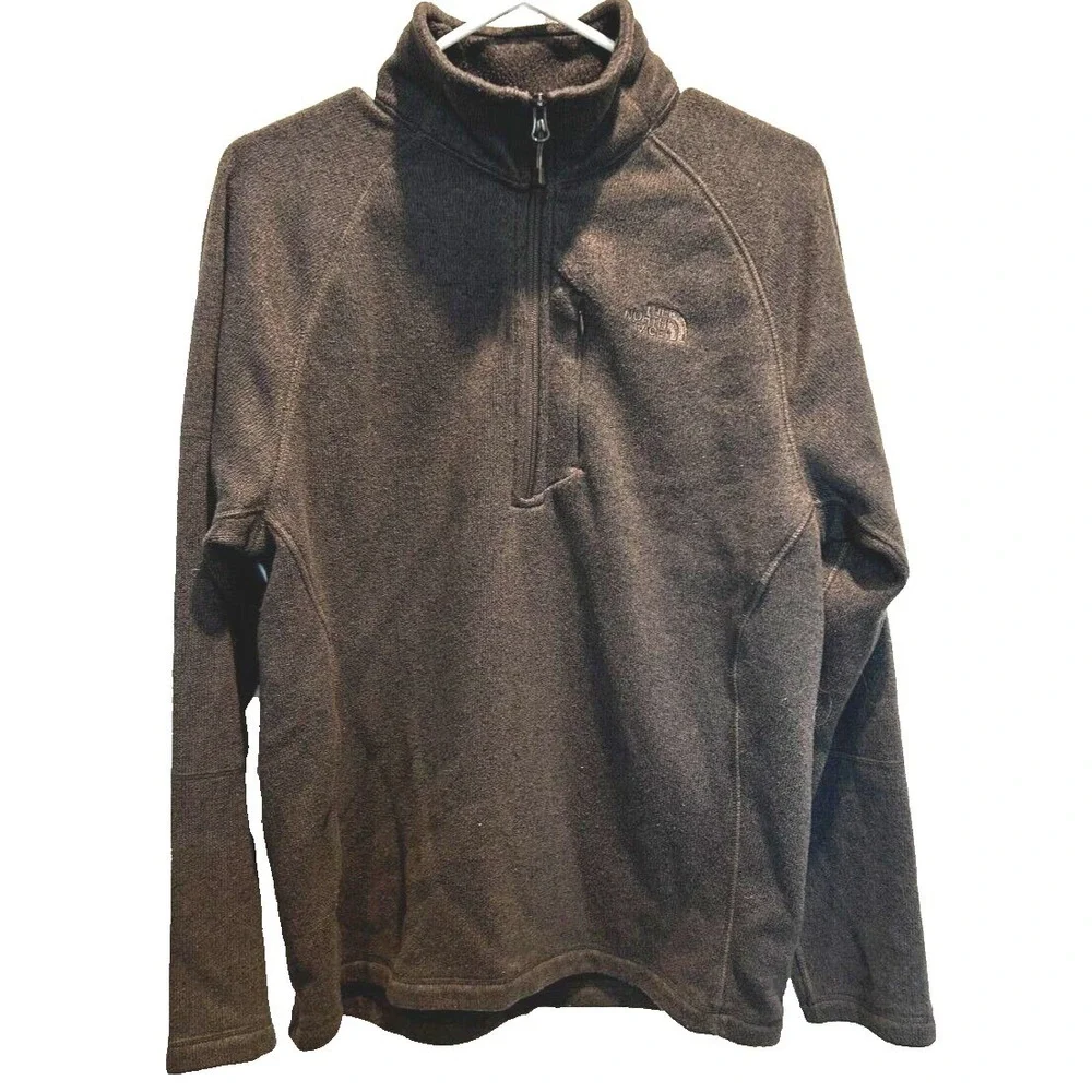 The North Face Gordon Lyons Quarter Zip Fleece‎ M Men's Grey Sweater Pullover